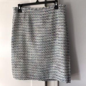New Tahari Turquoise/Gray/Navy Skirt Sz 8Petite